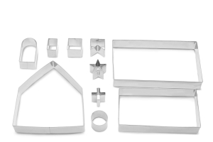 Sütikiszúró forma - 3D mézeskalács házikó 10 db-os