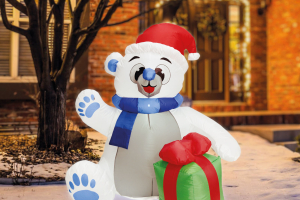 Felfújható jegesmedve - 120 cm - IP44 - 6 LED - 100 - 240 V