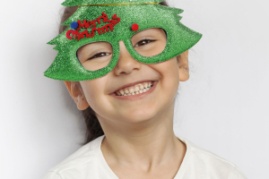 Party szemüveg - Karácsonyfa mintával