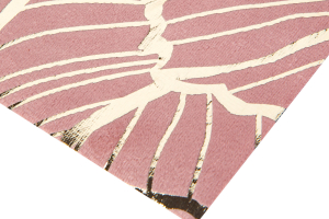 Karácsonyi asztalterítő futó - rózsaszín / arany - 180 x 28 cm