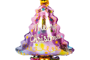 Karácsonyi lufi - alumínium fólia - fenyőfa - 58 x 83 cm