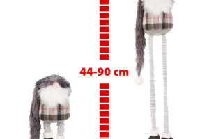 Karácsonyi skandináv manó - teleszkópos lábbal - 44-90 cm