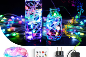 Smart fényfüzér - 100-240V - 66 RGB LED - 10 m - Bluetooth