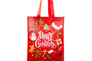 Karácsonyi ajándéktáska - "Merry Christmas" - 27 x 33 x 12 cm