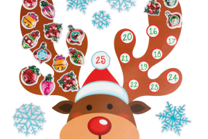 Karácsonyi öntapadós falmatrica - adventi kalendárium