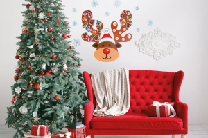 Karácsonyi öntapadós falmatrica - adventi kalendárium