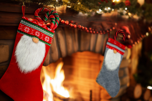 Karácsonyi csizma - 45 cm - textil - 2 féle