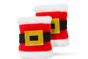 Karácsonyi szalvétagyűrű - mikulás - 8 x 8 cm - 2 db / csomag