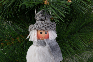 Karácsonyfadísz - poliészter hóember - 10 cm - 4 db / csomag