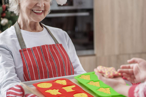 Szilikon sütőforma - karácsonyi - 25,5 x 16,5 x 3 cm