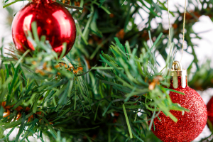 Karácsonyfadísz szett - 3 féle piros - 17 db / szett