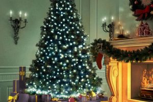 Fényfüzér - 50 db LED - hidegfehér - hálózati - 5 m - 8 program