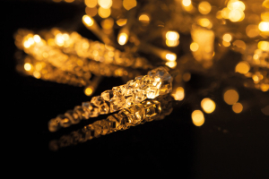 LED-es fényfüggöny - jégcsappal - 3,5 x 0,7 m - 180 melegfehér LED - IP44