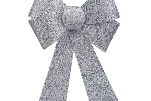 LED-es masni dekoráció - fényes - ezüst - 11 színes LED - 40 x 30 cm