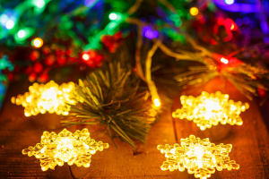 LED-es jégkristály dekoráció - elemes - 4 db / csomag