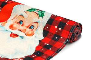 Karácsonyi dekoráció - asztalterítő futó - Mikulás - 183 x 33 cm