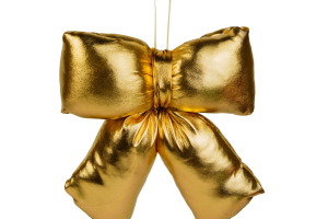 Masni dekoráció - csillogó arany - 21 x 19 cm