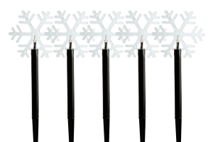 Karácsonyi lámpa - 5 LED - jégkristály - 34,5 cm - melegfehér - 3 X AA